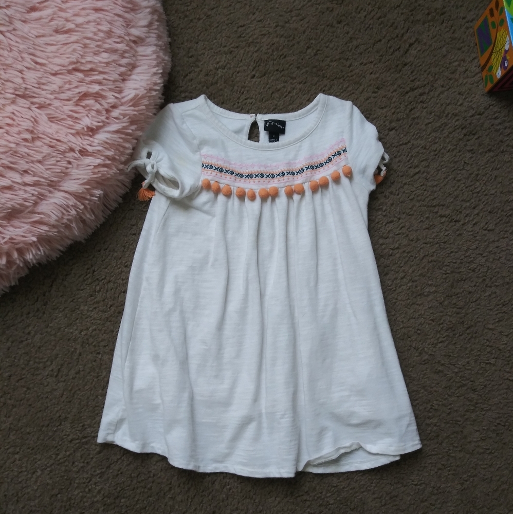 Art Class White Embroidered Detail Dress 2T